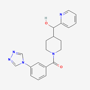 molecular formula C20H21N5O2 B5663273 2-pyridinyl{1-[3-(4H-1,2,4-triazol-4-yl)benzoyl]-4-piperidinyl}methanol 