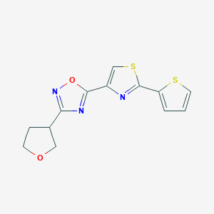 molecular formula C13H11N3O2S2 B5663278 3-(tetrahydrofuran-3-yl)-5-[2-(2-thienyl)-1,3-thiazol-4-yl]-1,2,4-oxadiazole 