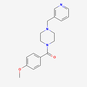molecular formula C18H21N3O2 B5663286 1-(4-methoxybenzoyl)-4-(3-pyridinylmethyl)piperazine 