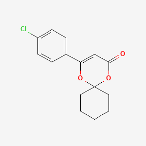 molecular formula C15H15ClO3 B5663296 4-(4-chlorophenyl)-1,5-dioxaspiro[5.5]undec-3-en-2-one 