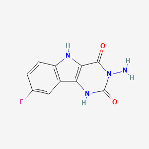 molecular formula C10H7FN4O2 B5663314 3-amino-8-fluoro-1H-pyrimido[5,4-b]indole-2,4(3H,5H)-dione 