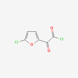 molecular formula C6H2Cl2O3 B566332 (5-Chlorofuran-2-yl)(oxo)acetyl chloride CAS No. 100750-56-9
