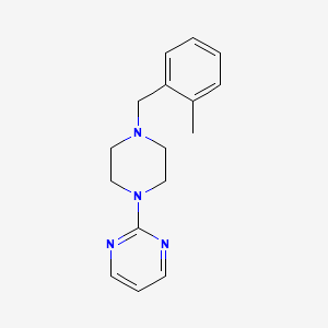 molecular formula C16H20N4 B5663326 2-[4-(2-methylbenzyl)-1-piperazinyl]pyrimidine 