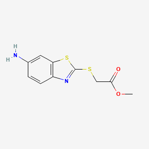 molecular formula C10H10N2O2S2 B5663353 methyl [(6-amino-1,3-benzothiazol-2-yl)thio]acetate 