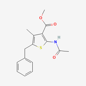 molecular formula C16H17NO3S B5663360 methyl 2-(acetylamino)-5-benzyl-4-methyl-3-thiophenecarboxylate 