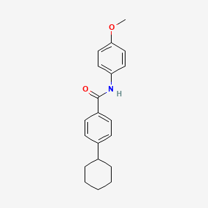 molecular formula C20H23NO2 B5663364 4-cyclohexyl-N-(4-methoxyphenyl)benzamide 