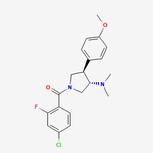 molecular formula C20H22ClFN2O2 B5663367 (3S*,4R*)-1-(4-chloro-2-fluorobenzoyl)-4-(4-methoxyphenyl)-N,N-dimethyl-3-pyrrolidinamine 