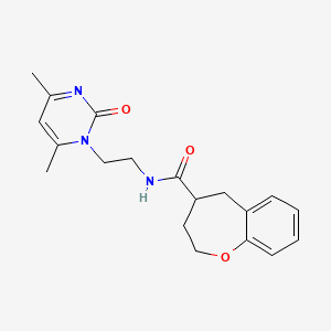 N-[2-(4,6-dimethyl-2-oxopyrimidin-1(2H)-yl)ethyl]-2,3,4,5-tetrahydro-1-benzoxepine-4-carboxamide