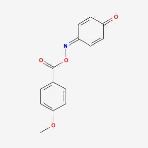 molecular formula C14H11NO4 B5663390 benzo-1,4-quinone O-(4-methoxybenzoyl)oxime 