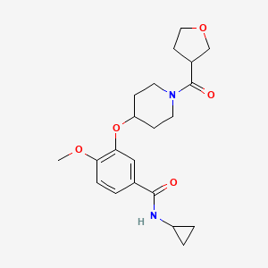 N-cyclopropyl-4-methoxy-3-{[1-(tetrahydrofuran-3-ylcarbonyl)piperidin-4-yl]oxy}benzamide
