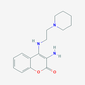 3-amino-4-{[2-(1-piperidinyl)ethyl]amino}-2H-chromen-2-one