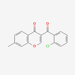 molecular formula C17H11ClO3 B5663453 3-(2-chlorobenzoyl)-7-methyl-4H-chromen-4-one 