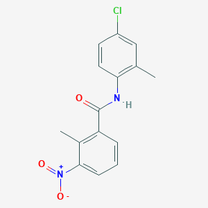 molecular formula C15H13ClN2O3 B5663472 N-(4-chloro-2-methylphenyl)-2-methyl-3-nitrobenzamide 