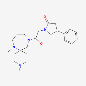 molecular formula C22H32N4O2 B5663479 1-[2-(7-methyl-3,7,11-triazaspiro[5.6]dodec-11-yl)-2-oxoethyl]-4-phenyl-2-pyrrolidinone dihydrochloride 