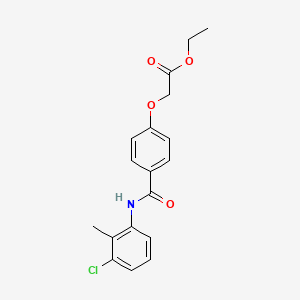 molecular formula C18H18ClNO4 B5663517 ethyl (4-{[(3-chloro-2-methylphenyl)amino]carbonyl}phenoxy)acetate 