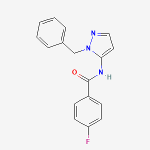 molecular formula C17H14FN3O B5663536 N-(1-benzyl-1H-pyrazol-5-yl)-4-fluorobenzamide 