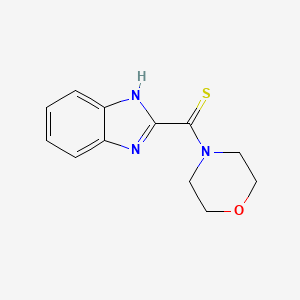 molecular formula C12H13N3OS B5663566 2-(4-morpholinylcarbonothioyl)-1H-benzimidazole 
