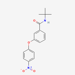 molecular formula C17H18N2O4 B5663568 N-(tert-butyl)-3-(4-nitrophenoxy)benzamide 