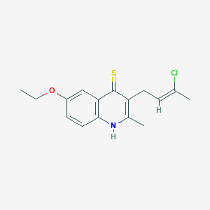 molecular formula C16H18ClNOS B5663579 3-(3-chloro-2-buten-1-yl)-6-ethoxy-2-methyl-4-quinolinethiol 