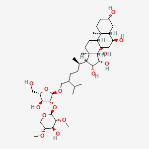 (3S,5S,6S,8S,9R,10S,13R,14S,15S,16R,17R)-17-[(2R)-5-[[(2R,3R,4S,5S)-4-hydroxy-3-[(2S,3R,4S,5R)-4-hydroxy-3,5-dimethoxyoxan-2-yl]oxy-5-(hydroxymethyl)oxolan-2-yl]oxymethyl]-6-methylheptan-2-yl]-10,13-dimethyl-1,2,3,4,5,6,7,9,11,12,14,15,16,17-tetradecahydrocyclopenta[a]phenanthrene-3,6,8,15,16-pentol