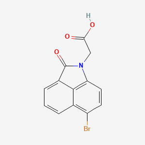 molecular formula C13H8BrNO3 B5663616 (6-bromo-2-oxobenzo[cd]indol-1(2H)-yl)acetic acid 