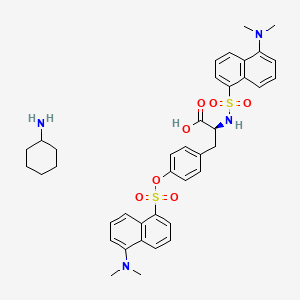 molecular formula C39H46N4O7S2 B566362 N,o-Didansyl-L-tyrosine monocyclohexylammonium salt CAS No. 102783-47-1