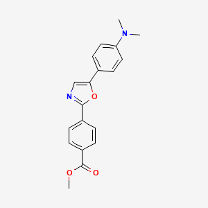 molecular formula C19H18N2O3 B5663623 methyl 4-{5-[4-(dimethylamino)phenyl]-1,3-oxazol-2-yl}benzoate 