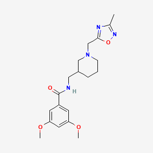 molecular formula C19H26N4O4 B5663628 3,5-dimethoxy-N-({1-[(3-methyl-1,2,4-oxadiazol-5-yl)methyl]piperidin-3-yl}methyl)benzamide 