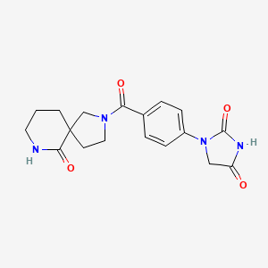 1-{4-[(6-oxo-2,7-diazaspiro[4.5]dec-2-yl)carbonyl]phenyl}-2,4-imidazolidinedione