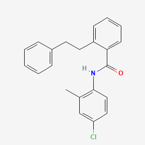 molecular formula C22H20ClNO B5663656 N-(4-chloro-2-methylphenyl)-2-(2-phenylethyl)benzamide 