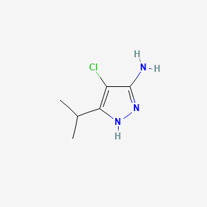 molecular formula C6H10ClN3 B566367 4-Chloro-5-isopropyl-1H-pyrazol-3-amine CAS No. 110086-10-7