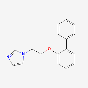 molecular formula C17H16N2O B5663676 1-[2-(2-biphenylyloxy)ethyl]-1H-imidazole CAS No. 107352-48-7