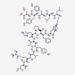 molecular formula C89H123N21O21 B566368 Angiotensinogen (1-14) (rat) CAS No. 110200-37-8
