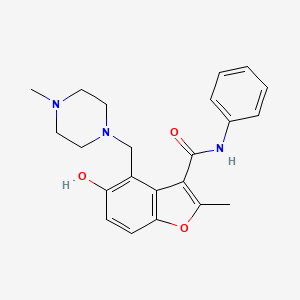 5-hydroxy-2-methyl-4-[(4-methyl-1-piperazinyl)methyl]-N-phenyl-1-benzofuran-3-carboxamide