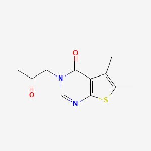 molecular formula C11H12N2O2S B5663747 5,6-dimethyl-3-(2-oxopropyl)thieno[2,3-d]pyrimidin-4(3H)-one 