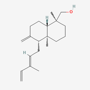 molecular formula C20H32O B566375 [(1S,4aS,5R,8aS)-1,4a-dimethyl-6-methylidene-5-[(2E)-3-methylpenta-2,4-dienyl]-3,4,5,7,8,8a-hexahydro-2H-naphthalen-1-yl]methanol CAS No. 19654-88-7