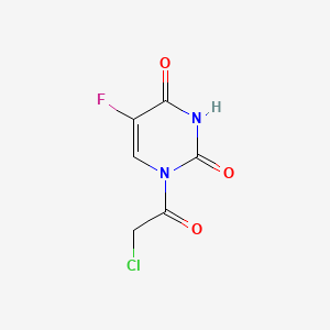 molecular formula C6H4ClFN2O3 B566376 1-(2-氯乙酰)-5-氟嘧啶-2,4(1H,3H)-二酮 CAS No. 110073-43-3