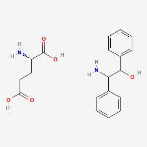 molecular formula C19H24N2O5 B566377 Glutamic acid with 2-Amino-1,2-diphenylethanol CAS No. 102009-18-7