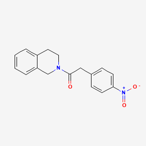molecular formula C17H16N2O3 B5663780 2-[(4-nitrophenyl)acetyl]-1,2,3,4-tetrahydroisoquinoline 