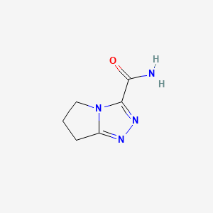 molecular formula C6H8N4O B566382 6,7-Dihydro-5H-pyrrolo[2,1-c][1,2,4]triazole-3-carboxamide CAS No. 108800-61-9
