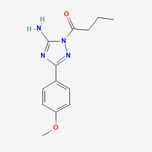 molecular formula C13H16N4O2 B5663848 1-butyryl-3-(4-methoxyphenyl)-1H-1,2,4-triazol-5-amine 