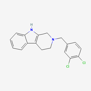 molecular formula C18H16Cl2N2 B5663851 2-(3,4-dichlorobenzyl)-2,3,4,9-tetrahydro-1H-beta-carboline 