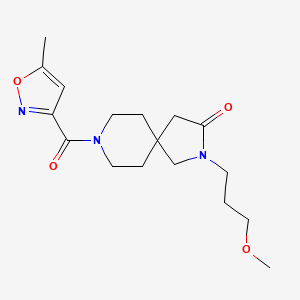 molecular formula C17H25N3O4 B5663869 2-(3-methoxypropyl)-8-[(5-methyl-3-isoxazolyl)carbonyl]-2,8-diazaspiro[4.5]decan-3-one 
