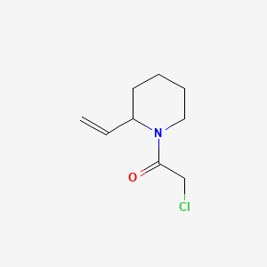 molecular formula C9H14ClNO B566387 2-Chloro-1-(2-ethenylpiperidin-1-yl)ethan-1-one CAS No. 105706-81-8