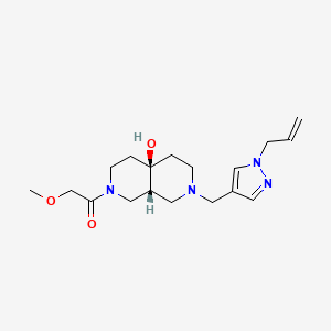 molecular formula C18H28N4O3 B5663874 (4aR*,8aR*)-2-[(1-allyl-1H-pyrazol-4-yl)methyl]-7-(methoxyacetyl)octahydro-2,7-naphthyridin-4a(2H)-ol 