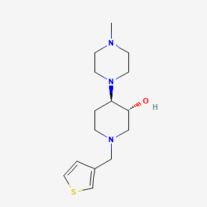 molecular formula C15H25N3OS B5663876 (3R,4R)-4-(4-methylpiperazin-1-yl)-1-(thiophen-3-ylmethyl)piperidin-3-ol 