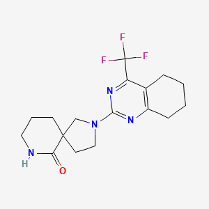molecular formula C17H21F3N4O B5663883 2-[4-(trifluoromethyl)-5,6,7,8-tetrahydro-2-quinazolinyl]-2,7-diazaspiro[4.5]decan-6-one 