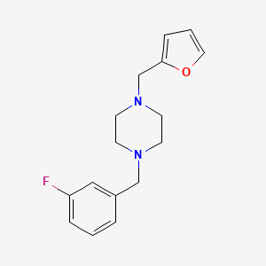 molecular formula C16H19FN2O B5663890 1-(3-fluorobenzyl)-4-(2-furylmethyl)piperazine 