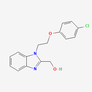 molecular formula C16H15ClN2O2 B5663915 {1-[2-(4-chlorophenoxy)ethyl]-1H-benzimidazol-2-yl}methanol 