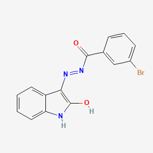 3-bromo-N'-(2-oxo-1,2-dihydro-3H-indol-3-ylidene)benzohydrazide